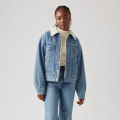Levi's 90s Sherpa Trucker Jacket In Blue