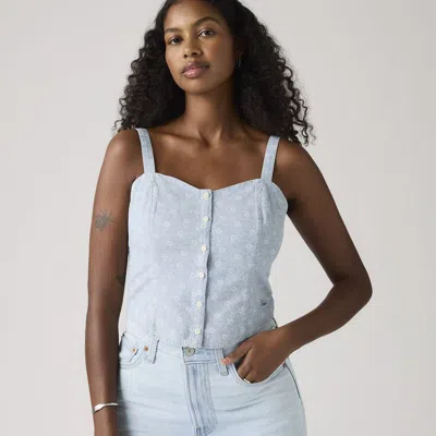 Levi's Adore Bustier Top In Blue