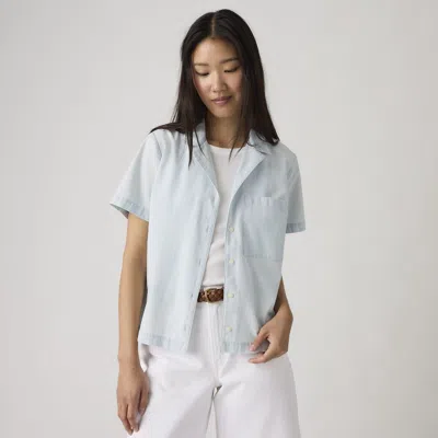 Levi's Albie Camp Shirt In Blue