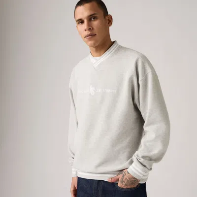 Levi's Alder Pique Sweatshirt In White