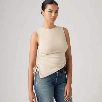 Levi's Alila Asymmetrical Sleeveless Top In Neutral