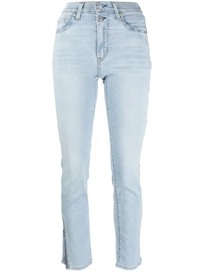 Levi's Ankle-zips Skinny Jeans In Blue