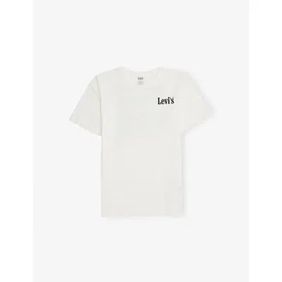 Levi's Kids' Aquatic Lounge Printed Cotton-jersey T-shirt 10-16 In White