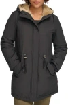 Levi's® Arctic Cloth Water Resistant Hooded Parka With Removable Faux Fur Trim In Blk/black