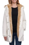 Levi's® Arctic Cloth Water Resistant Hooded Parka With Removable Faux Fur Trim In White