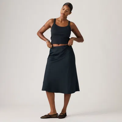 Levi's Ariel Midi Slip Skirt In Blue