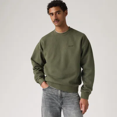 Levi's Authentic Crewneck Sweatshirt In Green