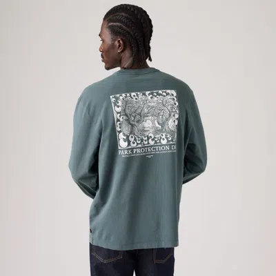 Levi's Authentic Graphic Long-sleeve T-shirt In Green