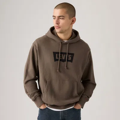 Levi's Authentic Hoodie Sweatshirt In Brown
