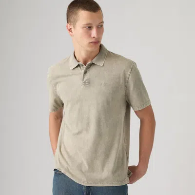 Levi's Authentic Polo Mineral Wash Shirt In Brown