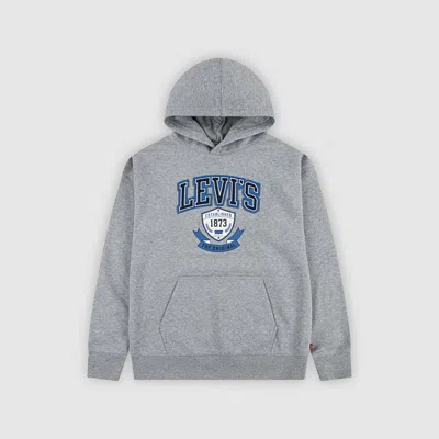 Levi's Authentic Prep Hoodie Big Boys S-xl Xl In Gray
