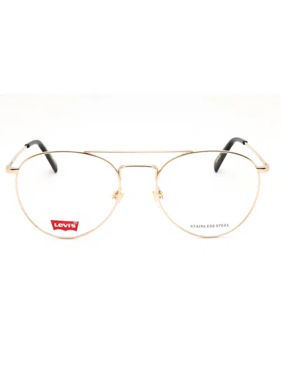 Levi's Levis Aviator Metal Eyeglasses Lv 1006 - Unisex Design In Gold