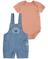 Levi's Baby Boys Bodysuit & Applique Shortalls, 2 Piece Set