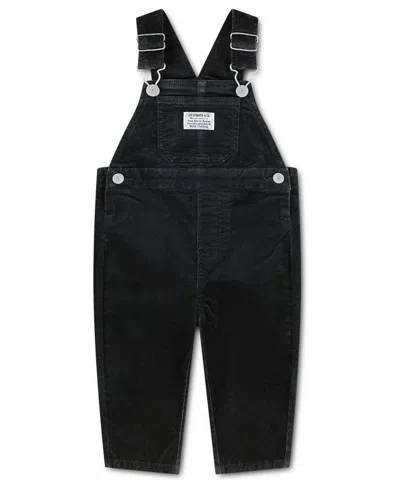 Levi's Baby Boys' Corduroy Square Neck Overalls In Black