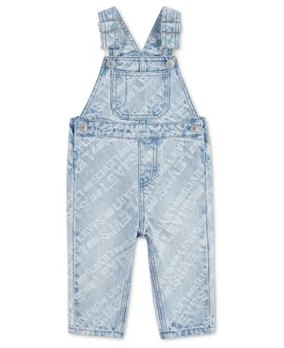 Levi's Baby Boys' Jacquard Denim Coverall In Blue