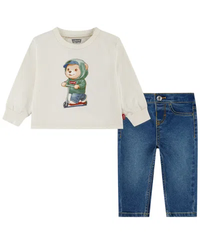 Levi's Baby Boys' Scooter T-shirt And Jeans, 2-piece Set In Multi