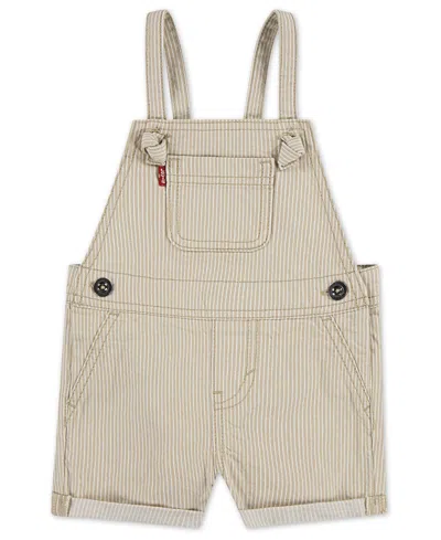 Levi's Baby Girl's Knot Strap Shortalls In Brown