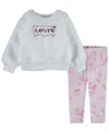 Levi's Baby Girls 2-piece Top And Leggings Set In Purple