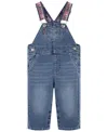 Levi's Baby Girls Heart Pocket Denim Sleeveless Overalls In Blue