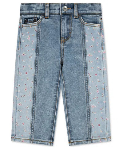 Levi's Baby Girls' Wide Leg Color-block Pants In Blue