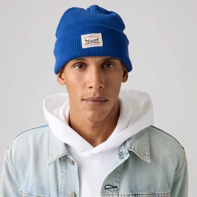 Levi's Backpatch Beanie In Blue