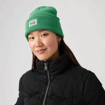 Levi's Backpatch Beanie In Green