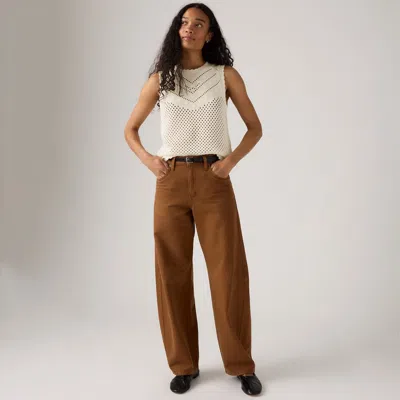Levi's Baggy Dad Barrel Women's Jeans 33x32 In Brown