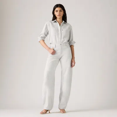 Levi's Baggy Dad Barrel Women's Jeans 34x30 In Gray