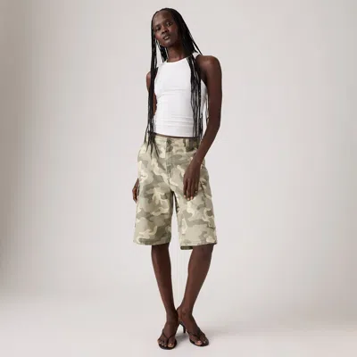 Levi's Baggy Dad Cargo Women's Shorts 34 In Neutral