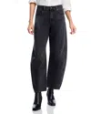 Levi's Baggy Dad High Rise Barrel Jeans In Rebel Edge In Black