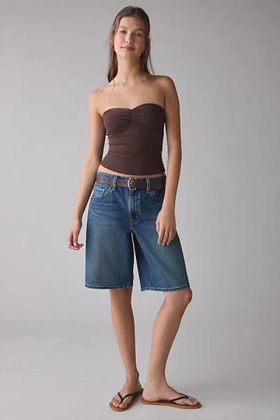 Levi's Baggy Dad Jort In Hinged Heart, Women's At Urban Outfitters In Brown