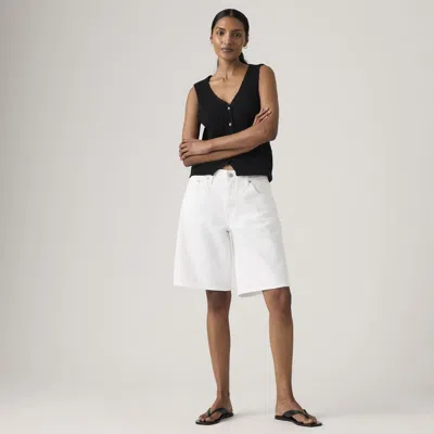 Levi's Baggy Dad Jorts In White