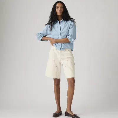 Levi's Baggy Dad Utility Shorts In White
