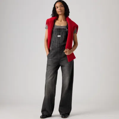 Levi's Baggy Overalls In Black