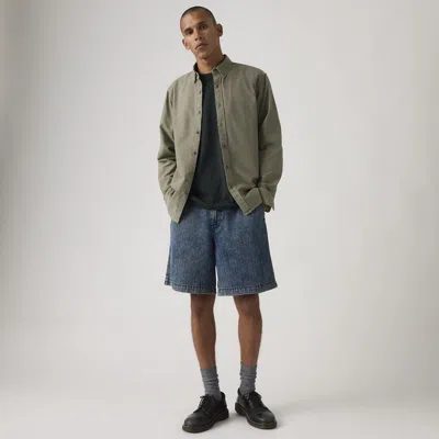 Levi's Baggy Pleated Men's Shorts 42 In Gray