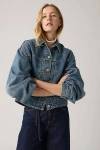 Levi's Balloon Sleeve Trucker Jacket In Blue