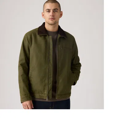 Levi's Zip Front Barn Jacket In Green