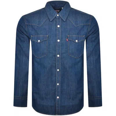 Levi's Levis Barstow Denim Long Sleeve Shirt Blue