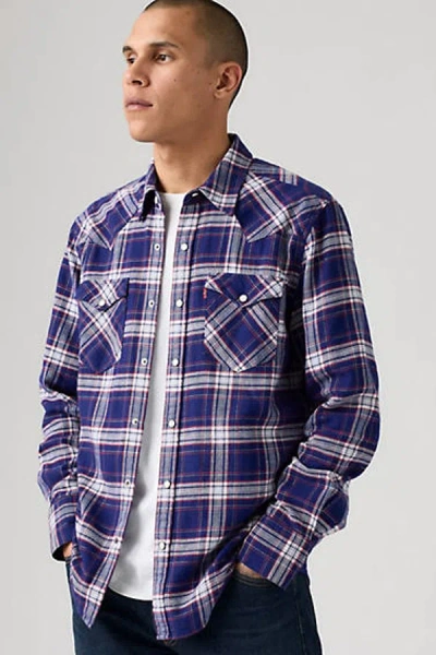 Levi's Barstow Standard Fit Western Shirt In Blue
