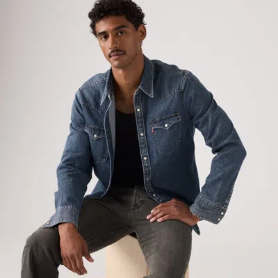 Levi's Barstow Standard Fit Western Shirt In Blue