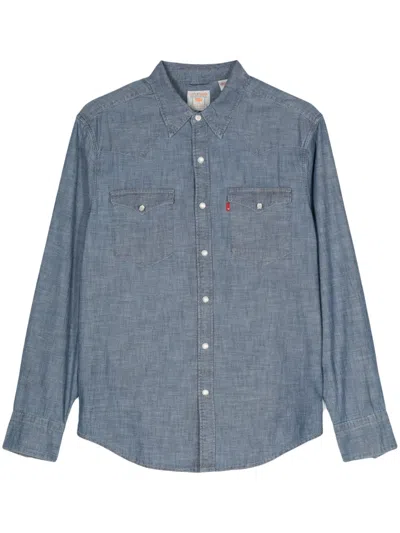 Levi's Barstow Western Denim Shirt In Med Blue