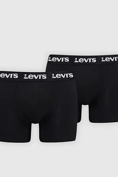 Levi's Basic Boxer Brief 2 Pack In Black