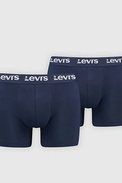 Levi's Basic Boxer Brief 2 Pack In Blue