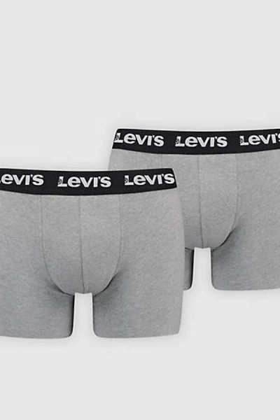 Levi's Basic Boxer Brief 2 Pack In Gray