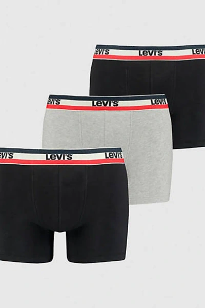 Levi's Basic Boxer Brief 3 Pack In Black