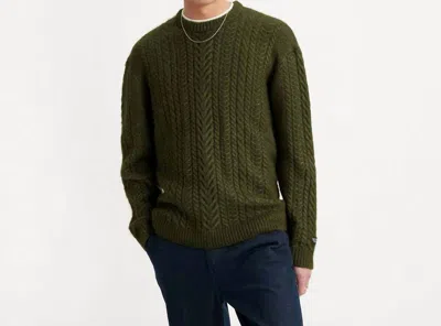 Levi's Battery Crewneck Sweater In Forest In Gray