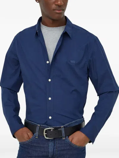 Levi's Battery Housemark Long-sleeve Button Shirt In Blue