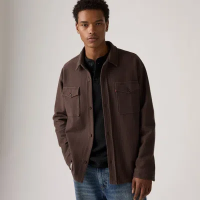Levi's Bayview Soft Worker Sweatshirt In Brown