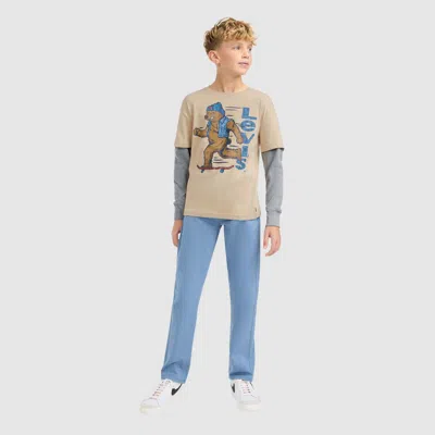 Levi's Kids' Bear On The Move Tee Big Boys 8-20 T-shirt L In Neutral
