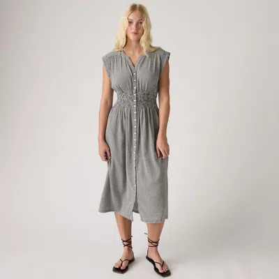 Levi's Beatrice Midi Dress In Gray